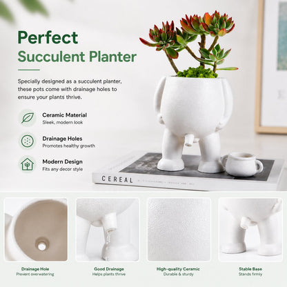 🔥2026 Funny Shaped Planter Pot - Unique Body Shaped Plant Pot with Novelty Peeing Design for Indoor Plants🌱