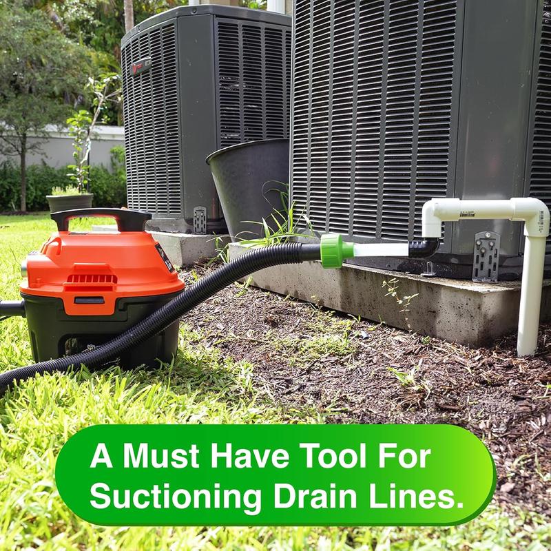 💚 EZVac Universal AC Condensate Drain Line Vacuum Adapter