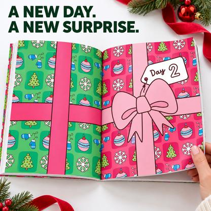 🎄✨Happy Days‑Cosy Christmas Advent Colouring Book | Hardback Edition | 24 Sealed Daily Surprise Sections | All‑Ages Screen‑Free Festive Activity