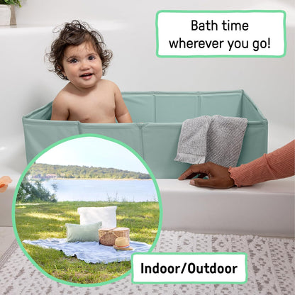 Foldable Portable Toddler Bath Tub, Indoor & Outdoor Travel Baby Bathtub 🛁👶