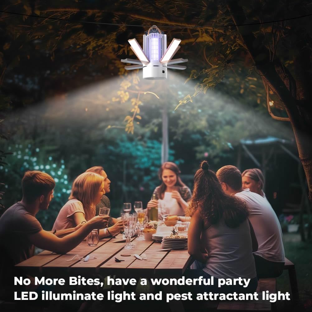 🏕️ 3-in-1 Rechargeable Camping Bug Zapper Light