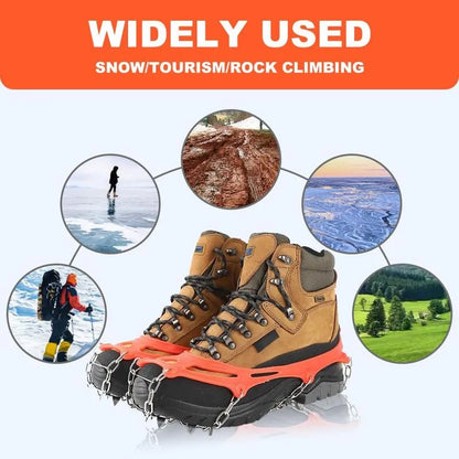 Lightweight Crampons Anti-Slip Traction Snow Grips  Ice Cleats for Shoes and Boots