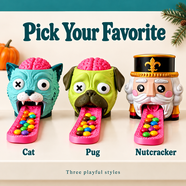 Different colorful character styles of the novelty candy dispenser