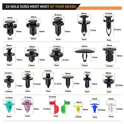 Auto Body Fasteners Kit & Fastener Remover