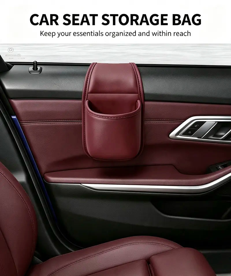 🚗 Multifunctional Car Leather Storage Pocket | Say Goodbye to Clutter! ✨