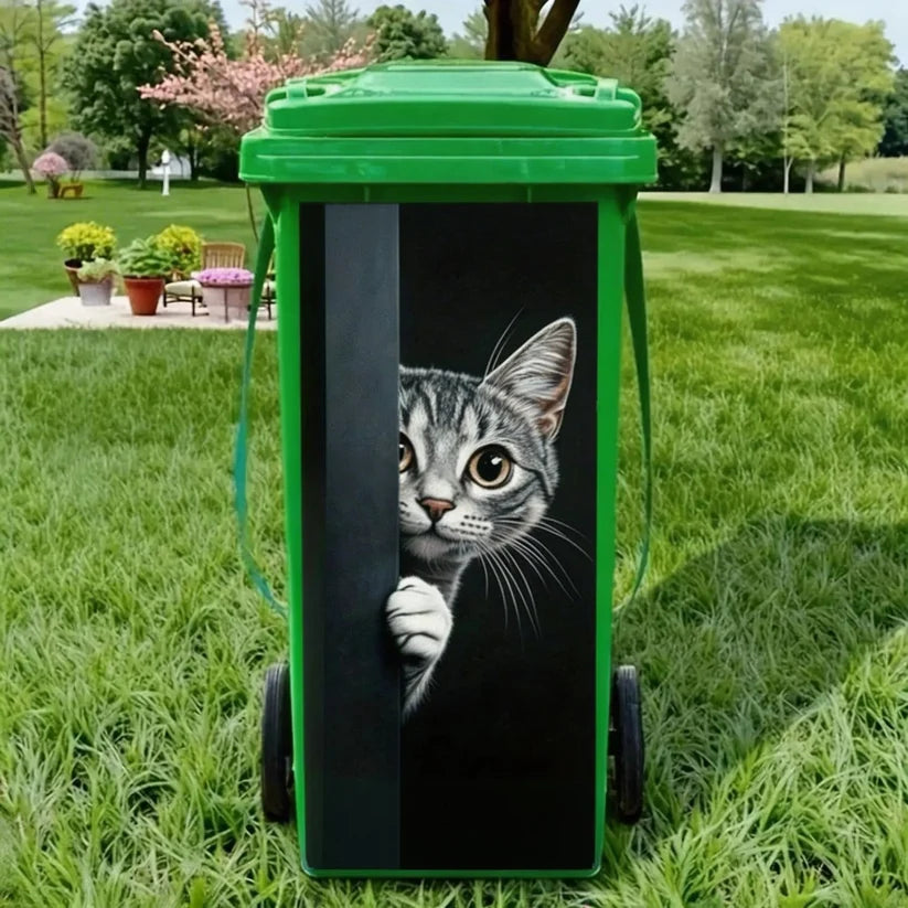🔥2026 Hot Sale! Creative Trash Can Sticker with Colourful Cartoon✨
