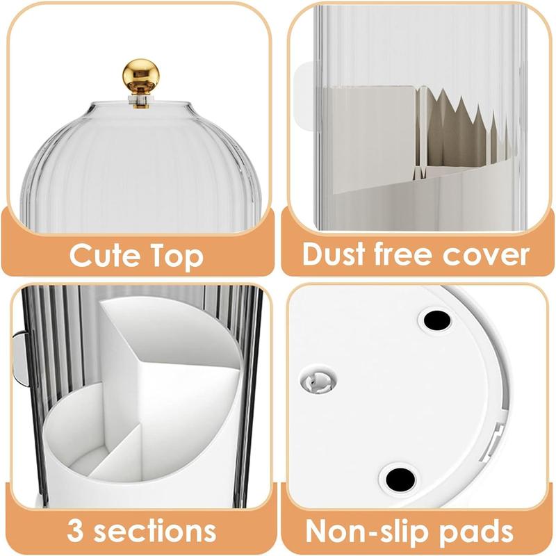 ✨360° Rotating Toothbrush Holder with Cover – Compact Bathroom Organizer
