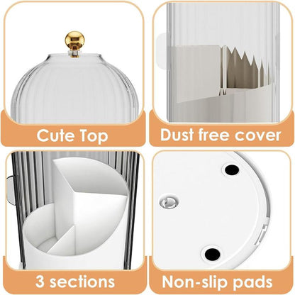 ✨360° Rotating Toothbrush Holder with Cover – Compact Bathroom Organizer