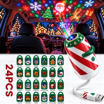 🎅🌠🎄 Merry Ride Christmas Car Projector Light – 5D Festive Projection Effect