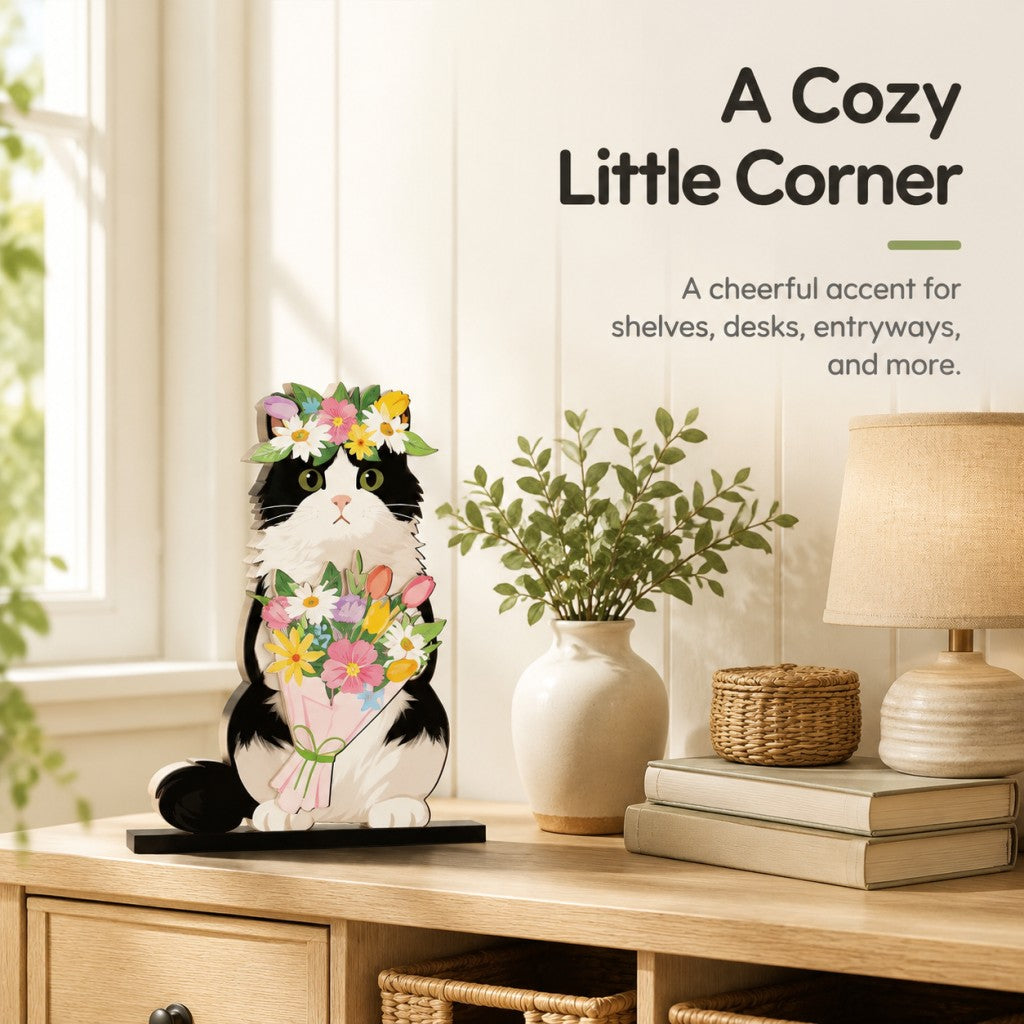 🐾 Interchangeable Seasonal Animal Wooden Decor Set
