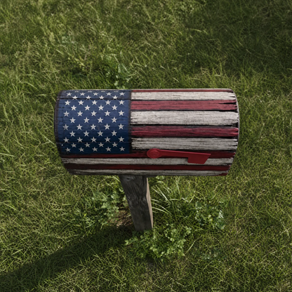 🇺🇸 American Flag Rustic Mailbox