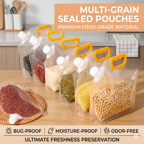 🌾 Multi-Grain Airtight Sealed Storage Pouches