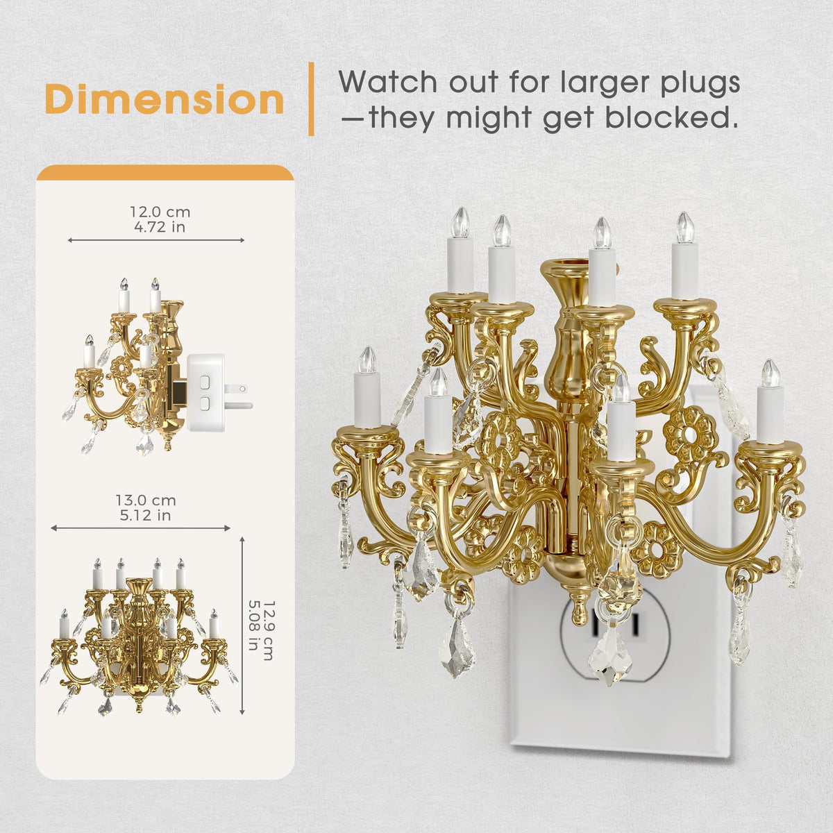 Chandelier Design Plug-In Night Light - [lohasled]