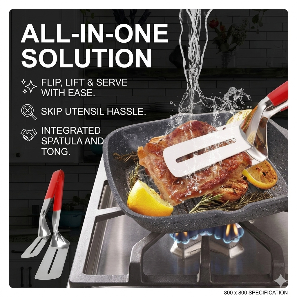 📢Buy 1 Get 1 Free⏰ Stainless Steel Shovel Clip – 2‑in‑1 Kitchen & Grill Tool 🍳🔥