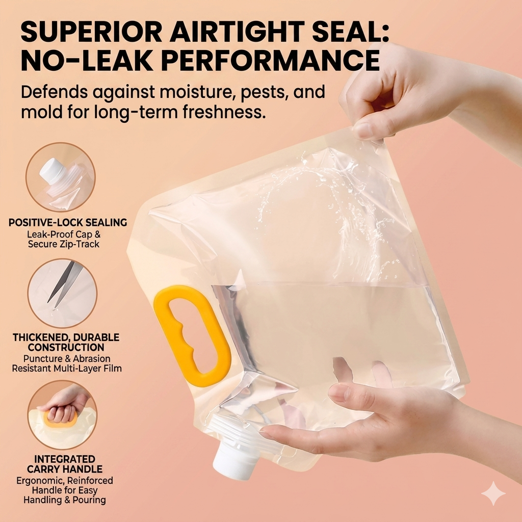 🌾 Multi-Grain Airtight Sealed Storage Pouches