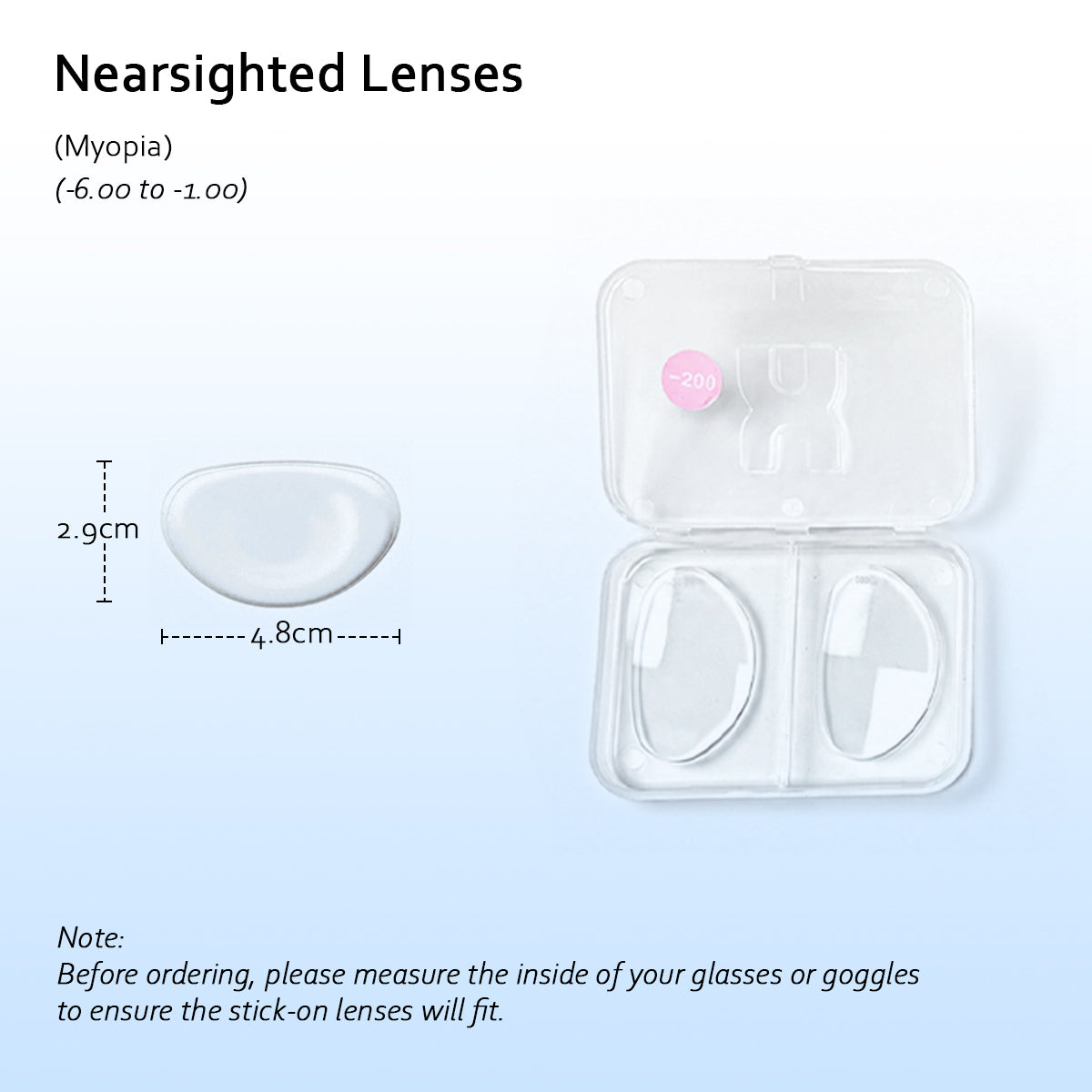 👓 Stick-On Vision Lenses – Reusable No-Glue SPH Inserts for Glasses