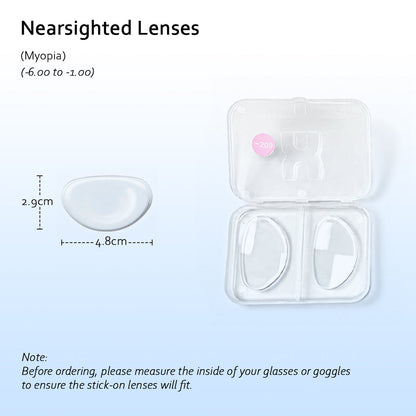 👓 Stick-On Vision Lenses – Reusable No-Glue SPH Inserts for Glasses