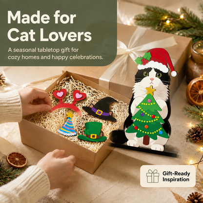 🐾 Interchangeable Seasonal Animal Wooden Decor Set