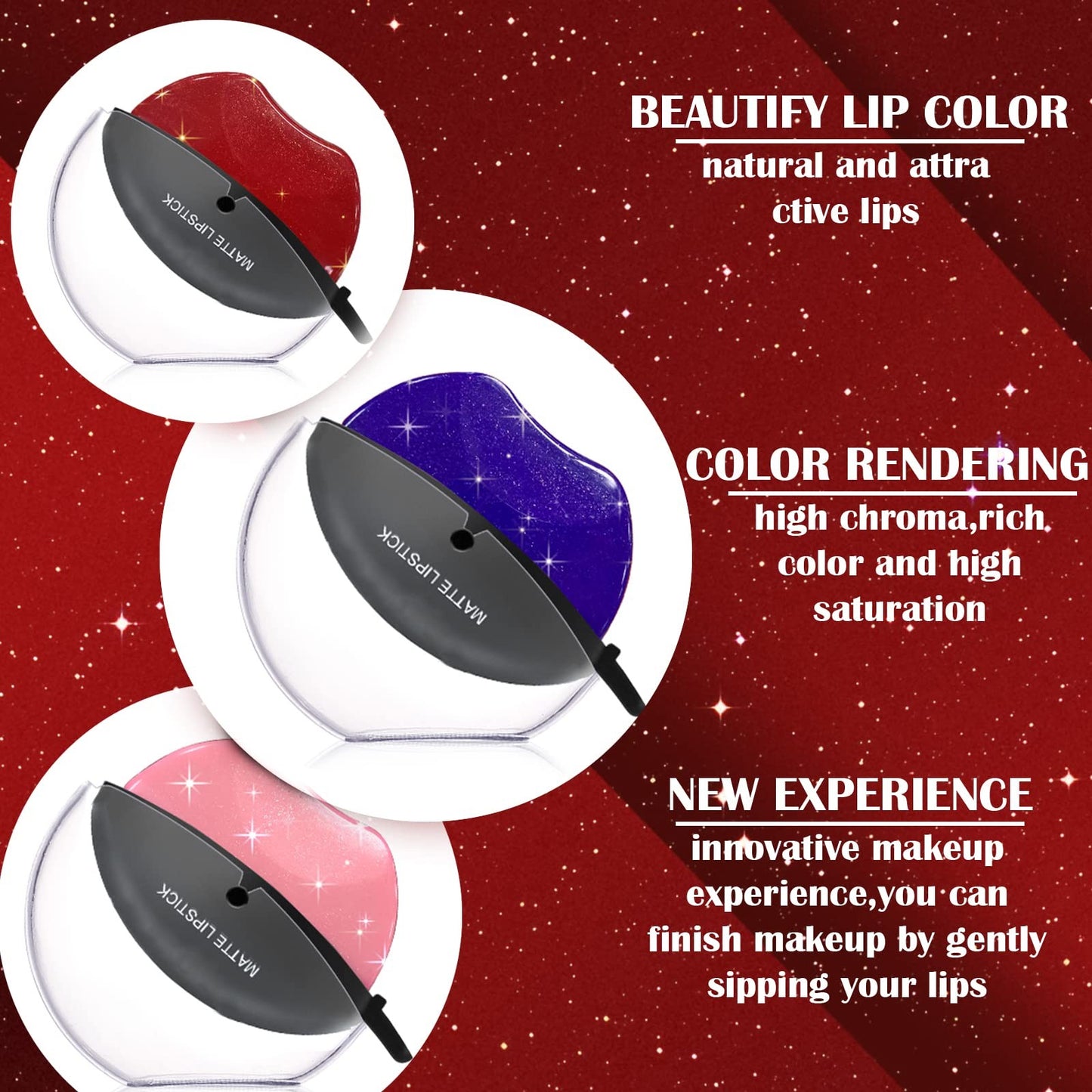 💋 Lazy Lips Shape Color Changing Pearl Lipstick