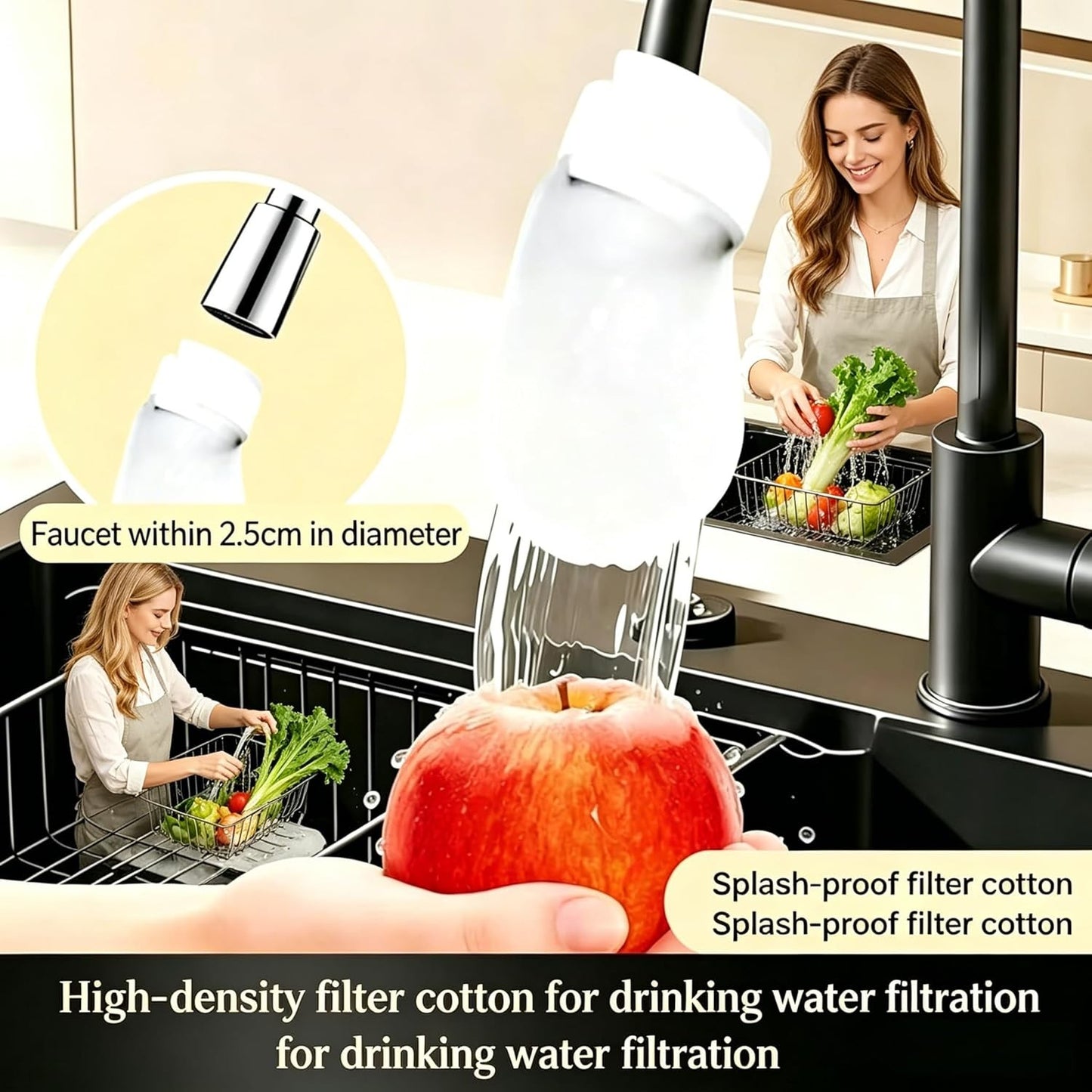 💧 Disposable Kitchen Faucet Water Filter Cover