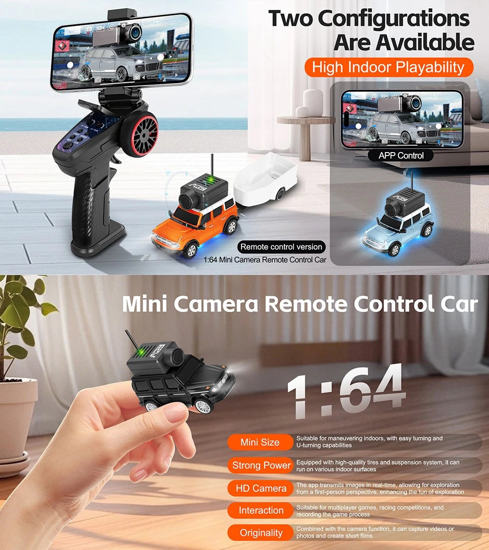 🚗 WLtoys 6406 1/64 Mini FPV Camera RC Off-Road Car