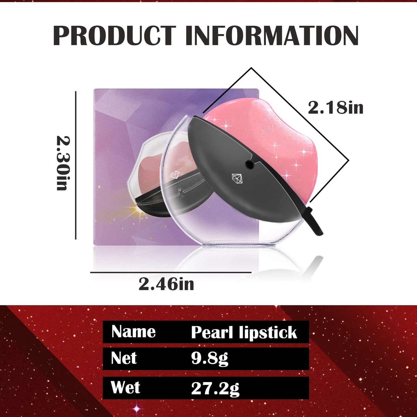 💋 Lazy Lips Shape Color Changing Pearl Lipstick