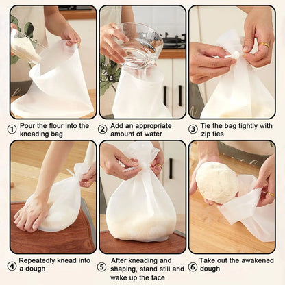 🥖 No More Sticky Hands! 3-in-1 Silicone Dough Kneading Bag – Mix, Knead & Proof Without The Mess