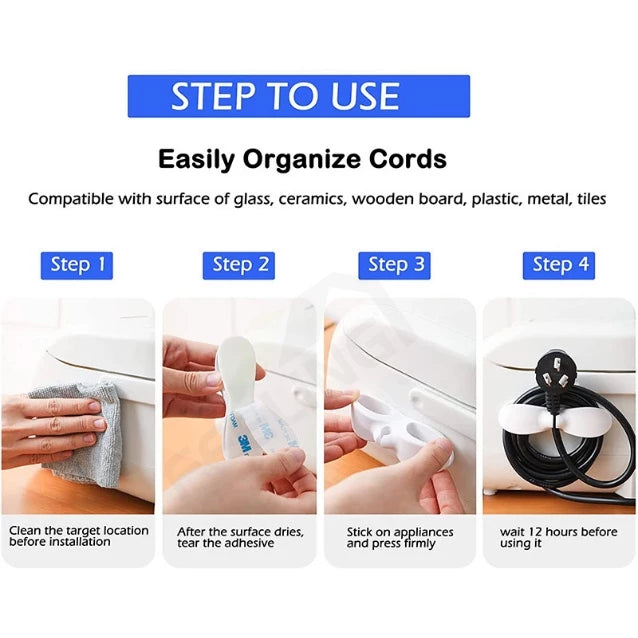 🔗 Wide Silicone Appliance Cord Organizer, Self-Adhesive Cord Keeper Wrap for Kitchen Home Office