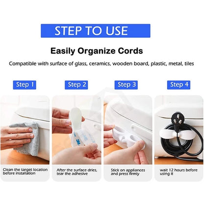 🔗 Wide Silicone Appliance Cord Organizer, Self-Adhesive Cord Keeper Wrap for Kitchen Home Office