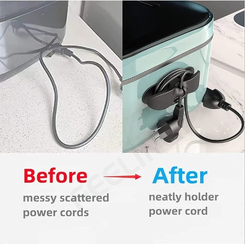 🔗 Wide Silicone Appliance Cord Organizer, Self-Adhesive Cord Keeper Wrap for Kitchen Home Office