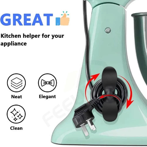 🔗 Wide Silicone Appliance Cord Organizer, Self-Adhesive Cord Keeper Wrap for Kitchen Home Office