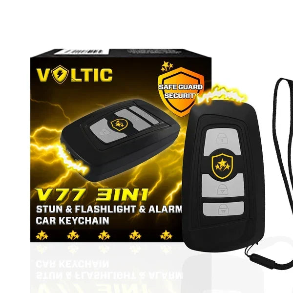 🛡 2026 Safety Alert ⚡️3-in-1 – stun gun, flashlight, and car alarm in a keychain
