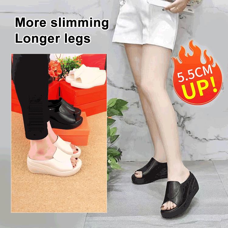 ✨ Elevation 5.5 cm Inclined Heel Sandals – Comfortable Lift, Stylish Design & Perfect for Daily Wear 🌸