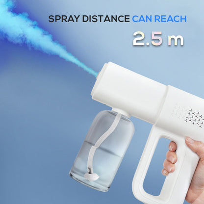 🥳2026 HOT SALE🥳💞50K+ SOLD! 💨🛡️ 50% OFF! Sanitizer Nano Sprayer Gun – ultra-fine nano mist covers surfaces fast, no wiping needed. 380ml large tank lasts longer – less refilling, more protecting. Just point & spray! 🏠✅
