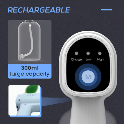 🥳2026 HOT SALE🥳💞50K+ SOLD! 💨🛡️ 50% OFF! Sanitizer Nano Sprayer Gun – ultra-fine nano mist covers surfaces fast, no wiping needed. 380ml large tank lasts longer – less refilling, more protecting. Just point & spray! 🏠✅