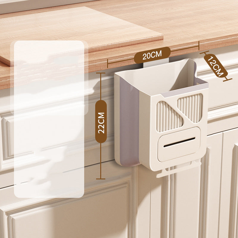 🗑️ Hanging Kitchen Trash Can for Cabinet Door | Space-Saving Waste Bin with Easy-Hang Design for Food Scraps, Bathroom, Office & Small Spaces 🏠✨