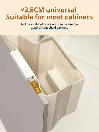 🗑️ Hanging Kitchen Trash Can for Cabinet Door | Space-Saving Waste Bin with Easy-Hang Design for Food Scraps, Bathroom, Office & Small Spaces 🏠✨