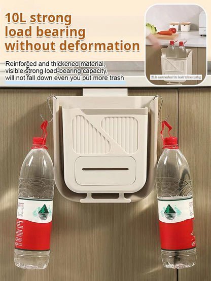 🗑️ Hanging Kitchen Trash Can for Cabinet Door | Space-Saving Waste Bin with Easy-Hang Design for Food Scraps, Bathroom, Office & Small Spaces 🏠✨