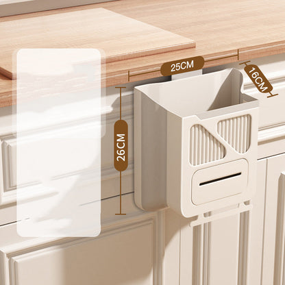🗑️ Hanging Kitchen Trash Can for Cabinet Door | Space-Saving Waste Bin with Easy-Hang Design for Food Scraps, Bathroom, Office & Small Spaces 🏠✨