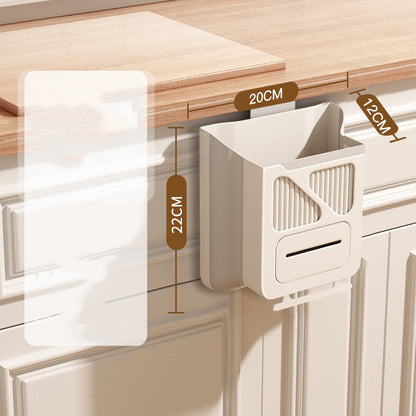 🗑️ Hanging Kitchen Trash Can for Cabinet Door | Space-Saving Waste Bin with Easy-Hang Design for Food Scraps, Bathroom, Office & Small Spaces 🏠✨