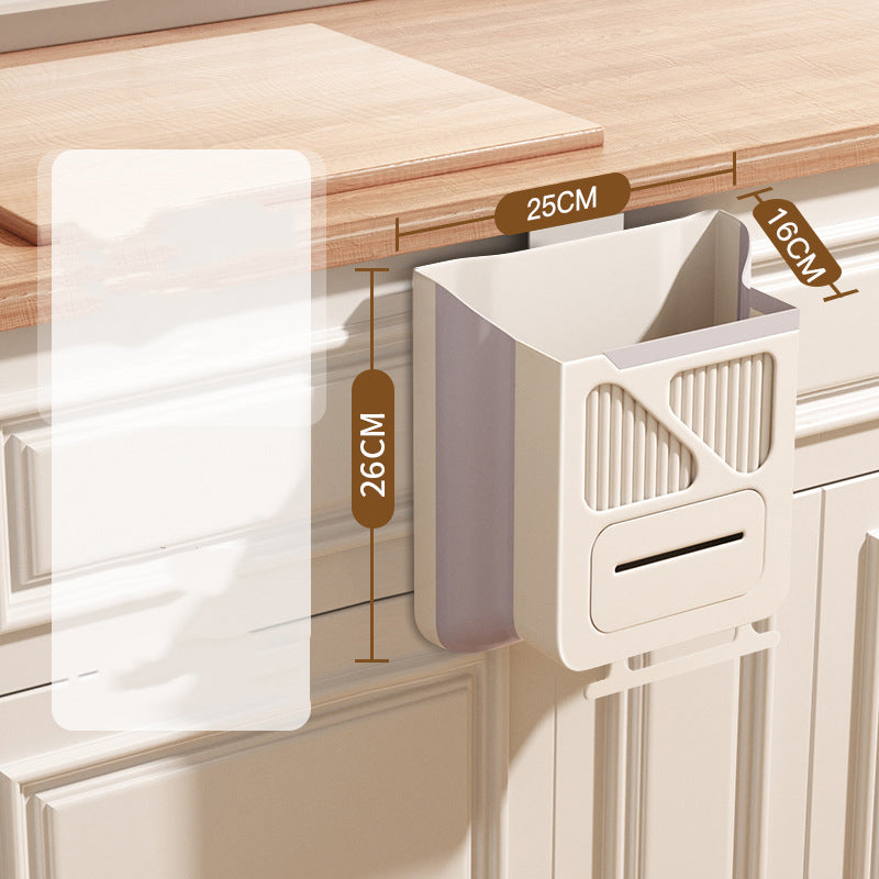 🗑️ Hanging Kitchen Trash Can for Cabinet Door | Space-Saving Waste Bin with Easy-Hang Design for Food Scraps, Bathroom, Office & Small Spaces 🏠✨