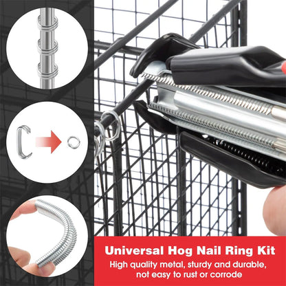 Heavy-Duty C-Type Staple Plier for Cage Assembly