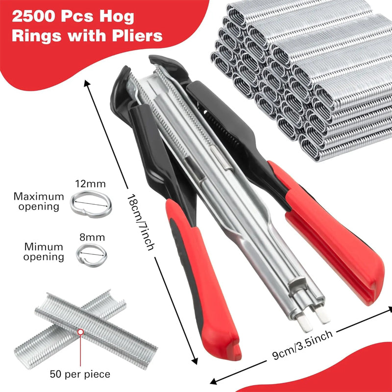 Heavy-Duty C-Type Staple Plier for Cage Assembly