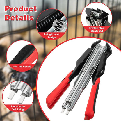 Heavy-Duty C-Type Staple Plier for Cage Assembly