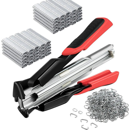 Heavy-Duty C-Type Staple Plier for Cage Assembly