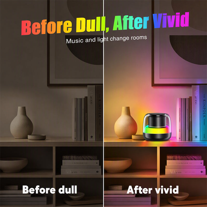 🔊 Portable RGB Bluetooth Speaker – Retro Wireless Room Speaker
