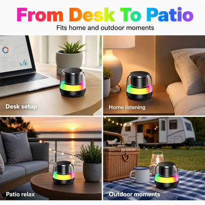 🔊 Portable RGB Bluetooth Speaker – Retro Wireless Room Speaker