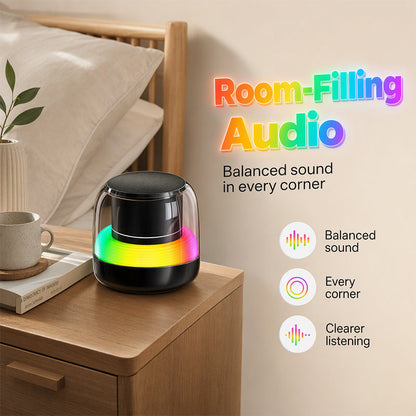 🔊 Portable RGB Bluetooth Speaker – Retro Wireless Room Speaker
