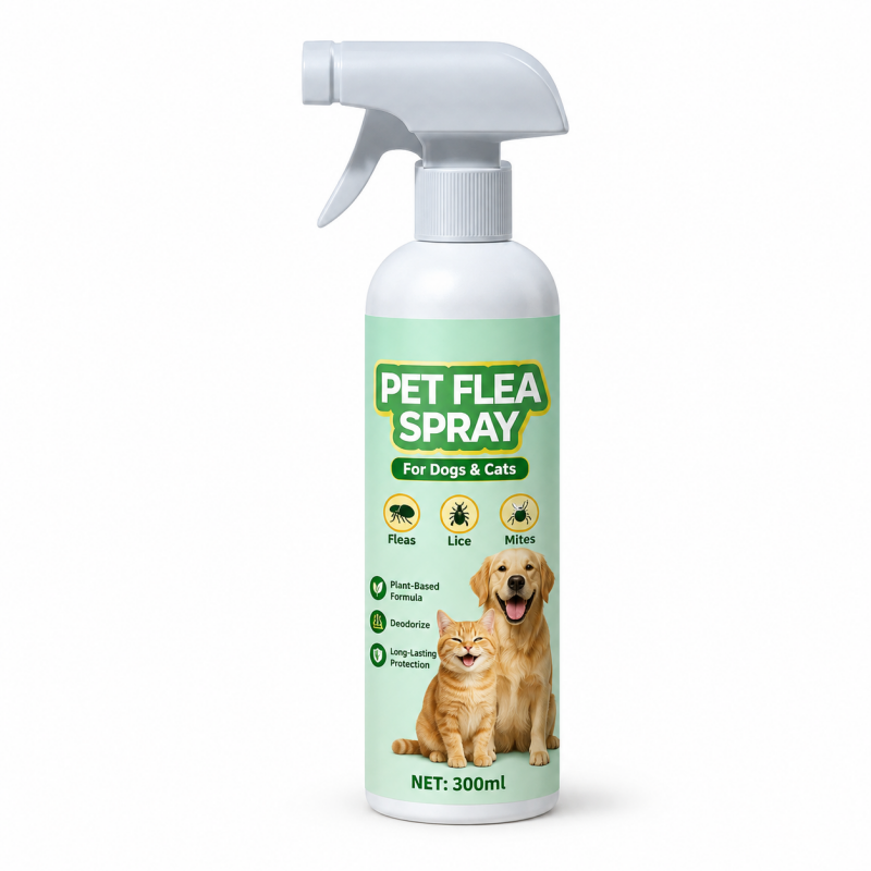 🐾 Plant-Based Pet Flea Spray – Flea, Lice & Mite Coat Care