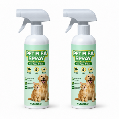 🐾 Plant-Based Pet Flea Spray – Flea, Lice & Mite Coat Care